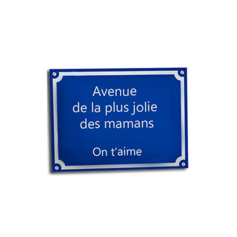 Grande plaque de rue personnalisable avec texte