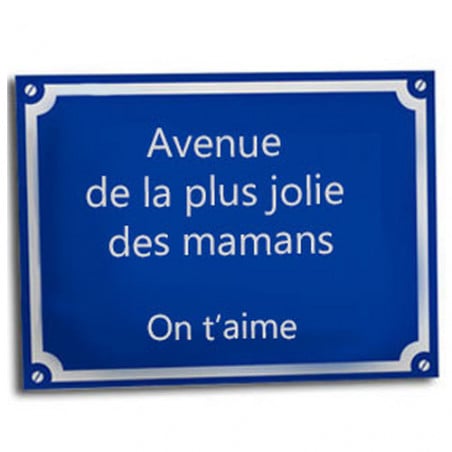 Grande plaque rue texte