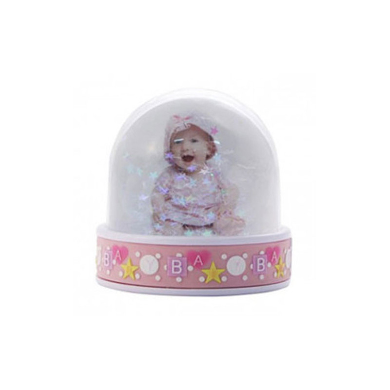 Boule à Neige Ovale Baby Rose