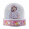 Boule à Neige Ovale Baby Rose