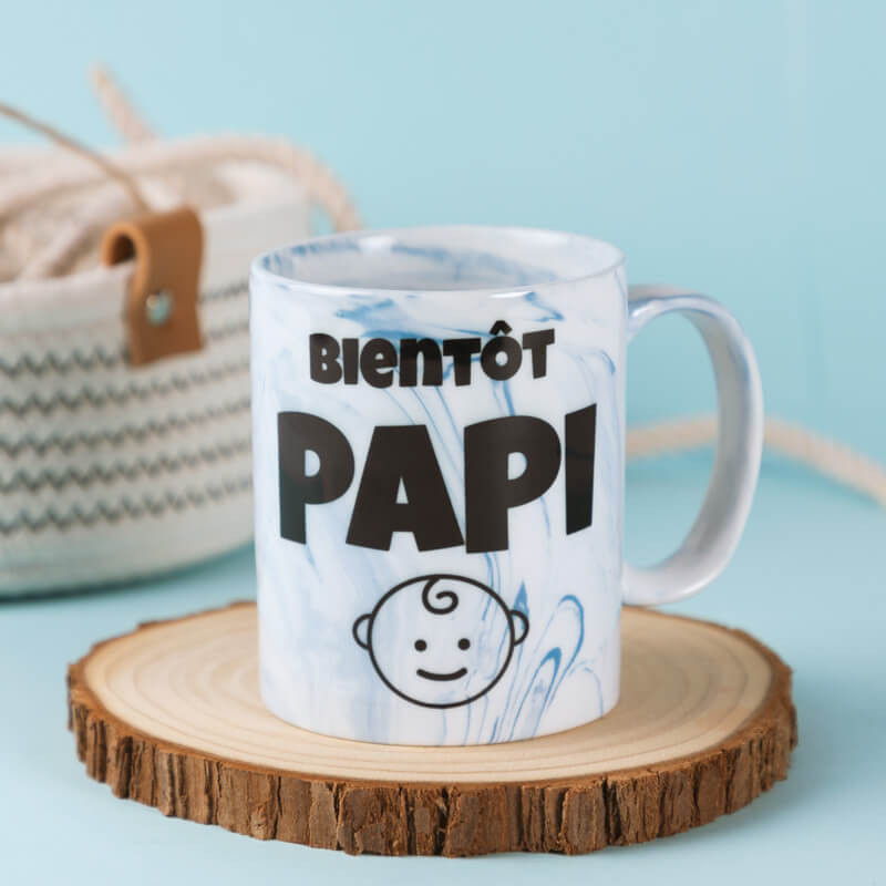 Mug marbre personnalisé