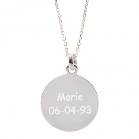 Gravure verso sur pendentif bélier