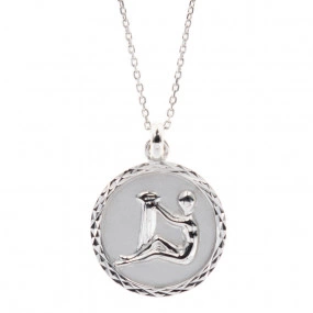 Pendentif zodiaque verseau gravé