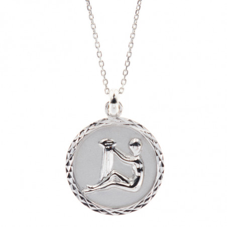 Pendentif zodiaque verseau gravé