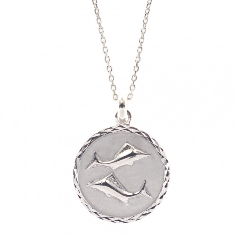 Pendentif signe poisson argent