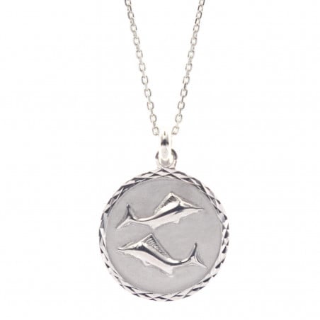 Pendentif signe poisson argent