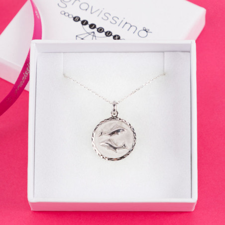 Collier zodiaque poisson dans son écrin Collier zodiaque poisson dans son écrin
