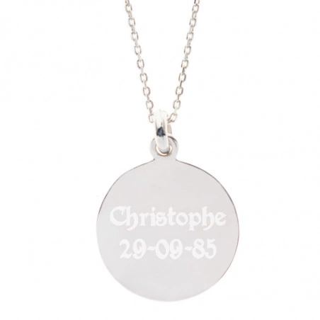 Pendentif zodiaque balance gravé Pendentif zodiaque balance gravé