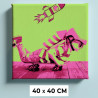 Tableau 4 photos pop art 40 cm