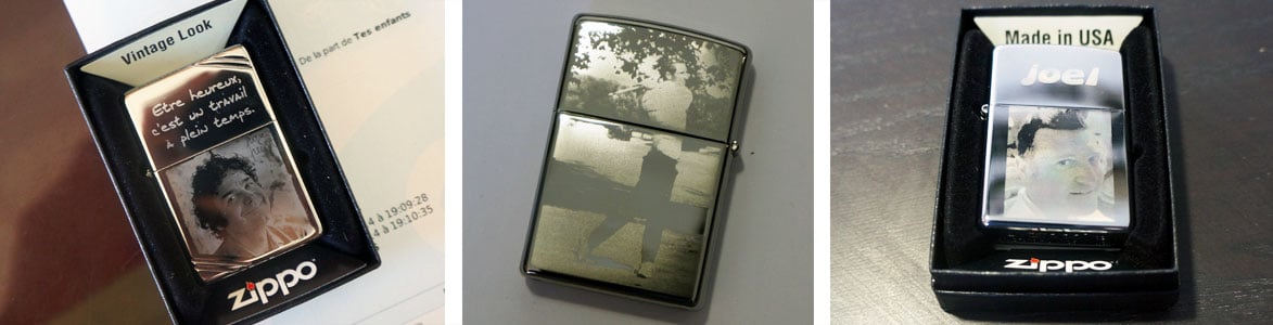 Briquet Zippo gravé papa