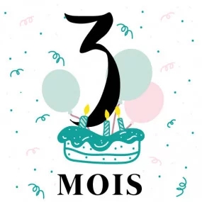 Cadeau personnalisé Anniversaire 3 mois