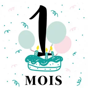 Cadeau personnalisé Anniversaire 1 mois