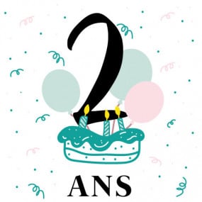 Cadeau personnalisé Anniversaire 2 ans