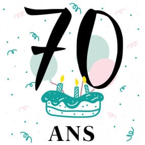 Cadeau personnalisé Anniversaire 70 ans