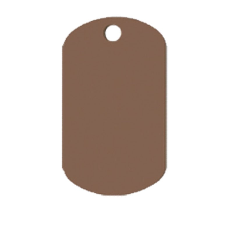 Dog tag chocolat gravé