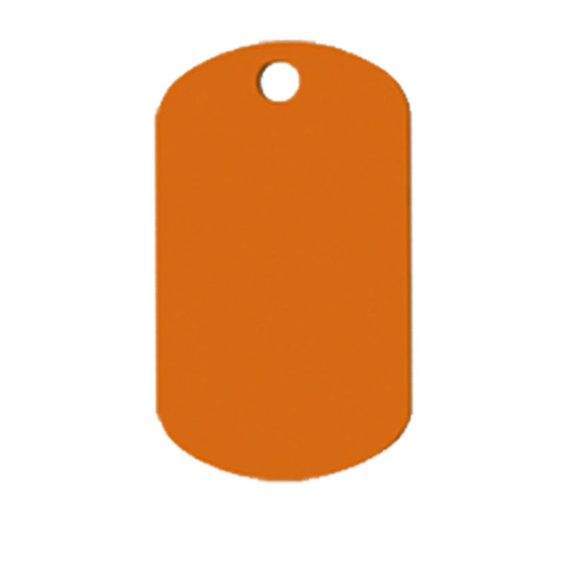 Dog tag simple plaque orange
