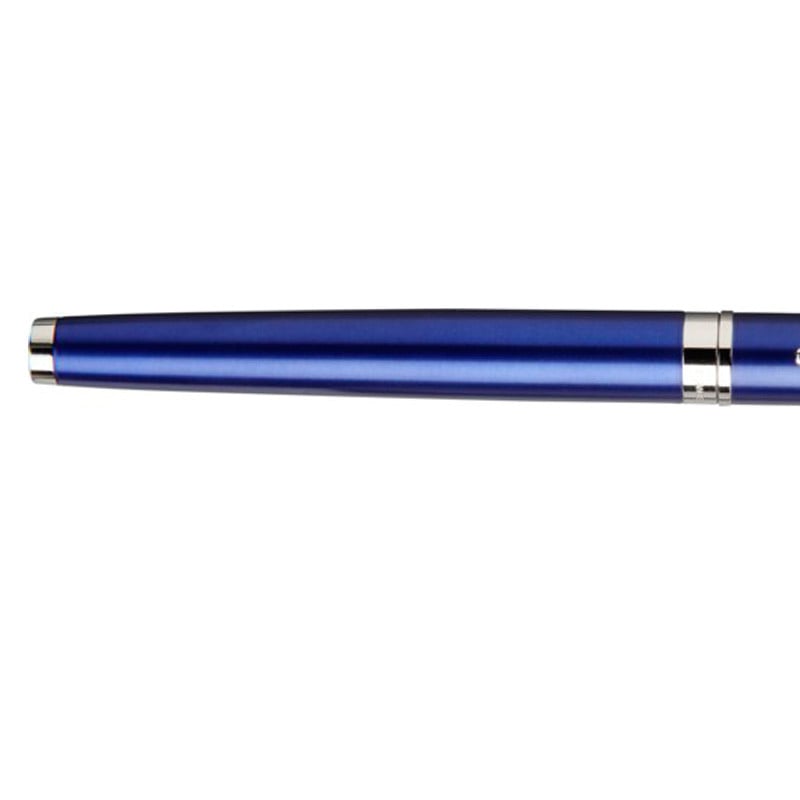 Stylo roller Waterman bleu gravé