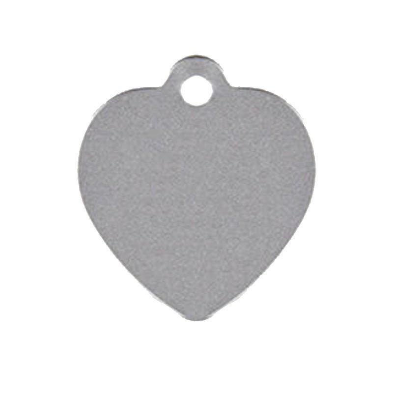 Petite Médaille coeur Pour Chat rouge gravé