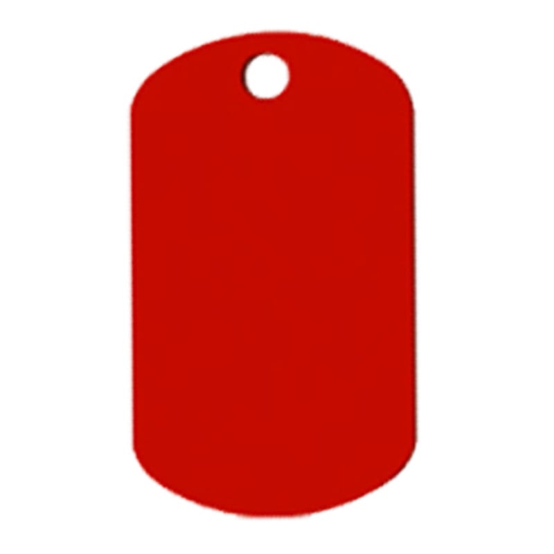 Dog tag rouge gravé