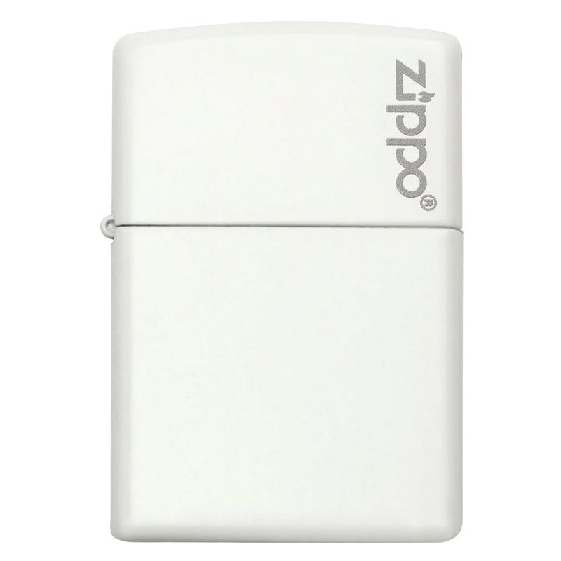 Briquet zippo blanc avec logo