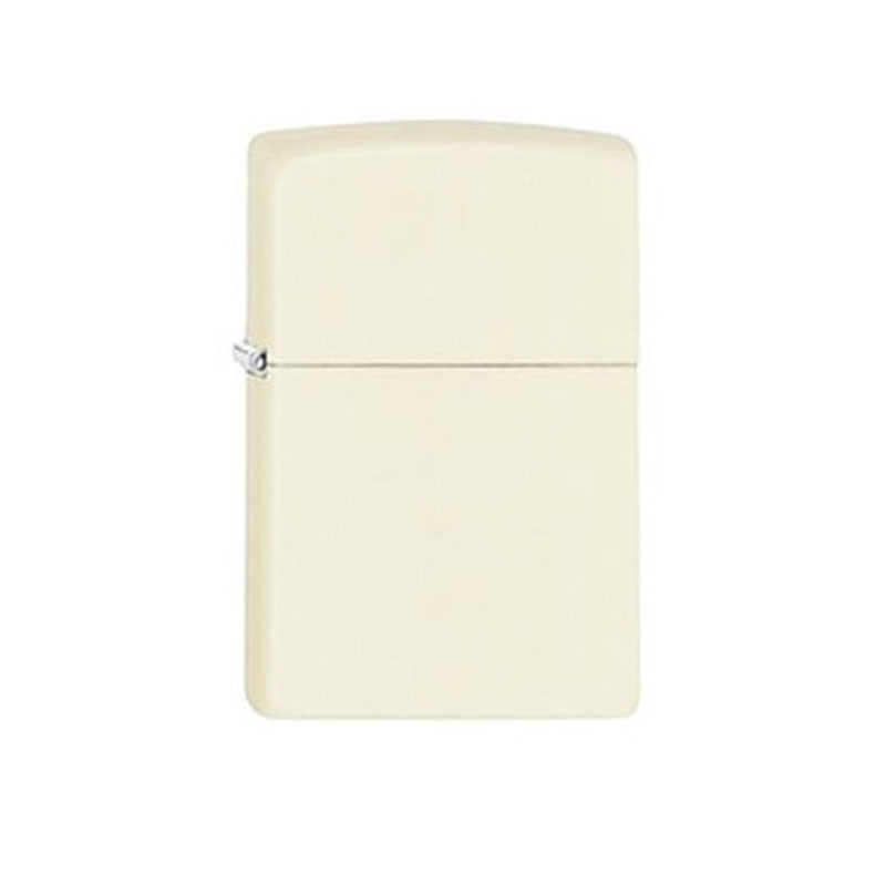 Briquet zippo blanc cassé gravé