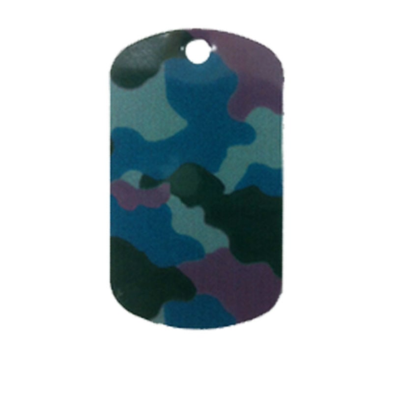 Dog tag camouflage gravé