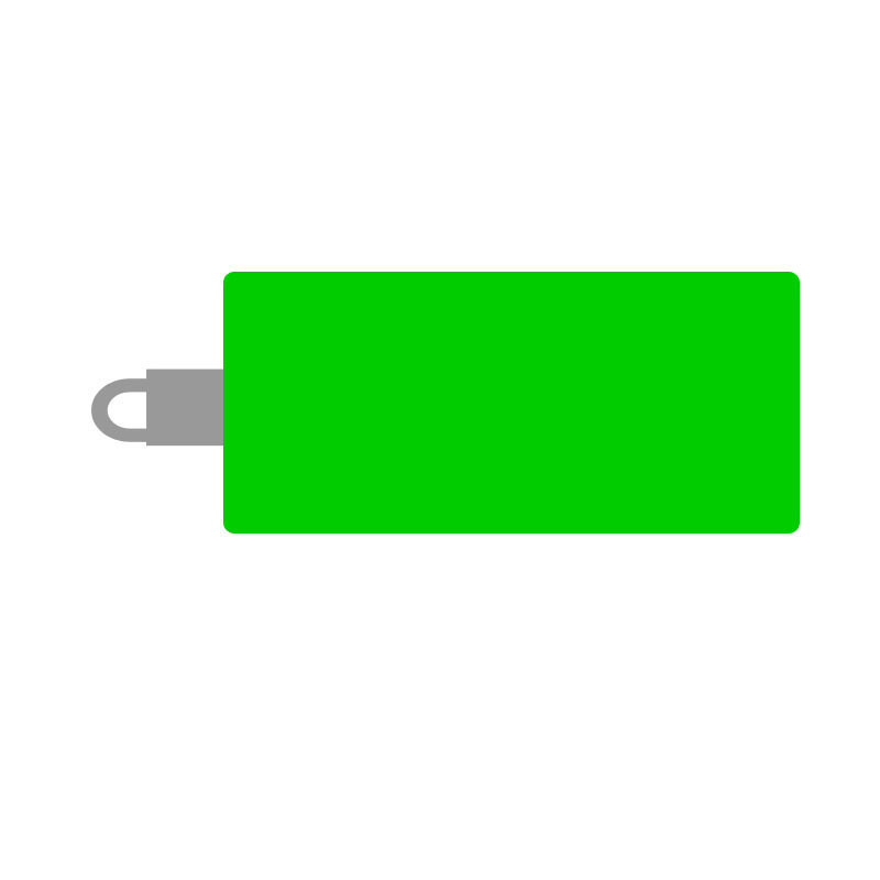 Clé USB mini verte gravée