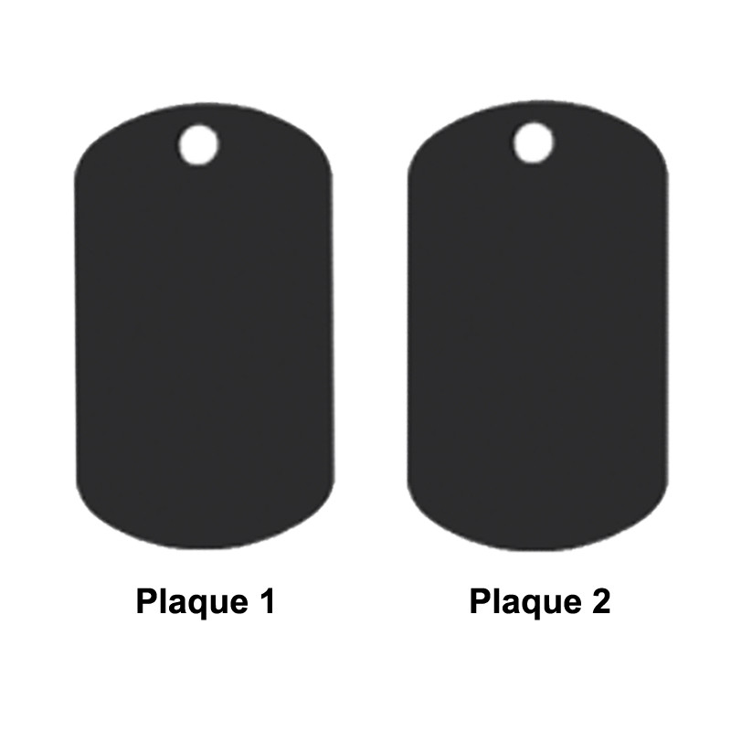 Dog Tag double plaque noir