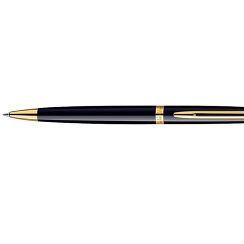 Stylo waterman gravé hémisphère noir et or