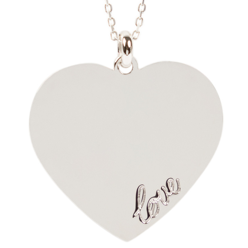 Pendentif coeur love en argent 925/000