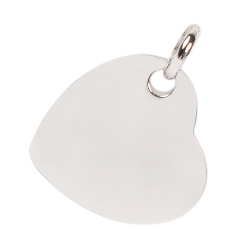 Pendentif plaqué argent coeur gravé